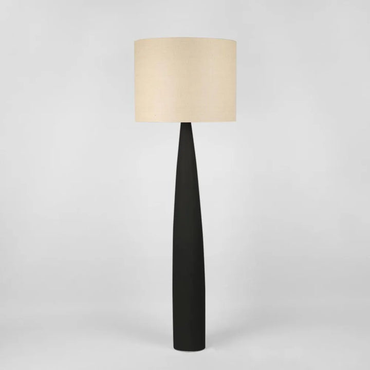 Samson Floor Lamp Base Black with Shade Natural Floor Lamp