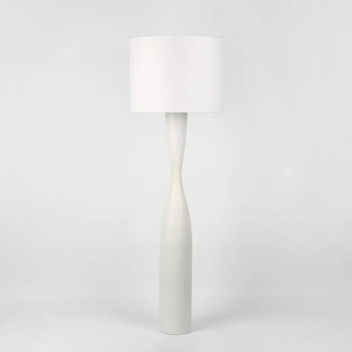 Callum Floor Lamp Base with Shade White White Floor Lamp