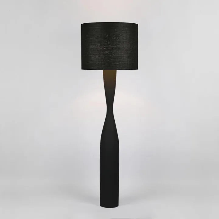 Callum Floor Lamp Base with Shade Black Black Floor Lamp