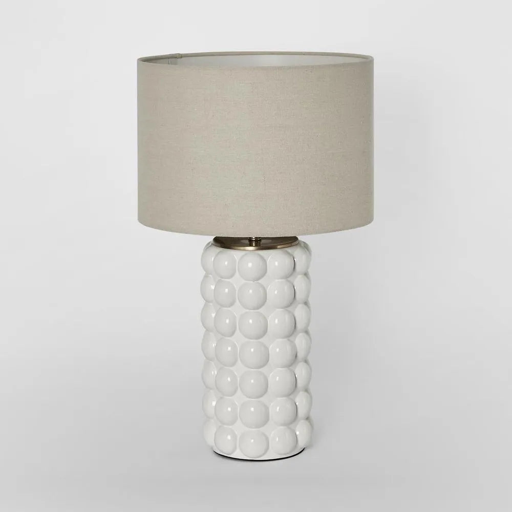 Condotti White Table Lamp & Shade White TABLE LAMP