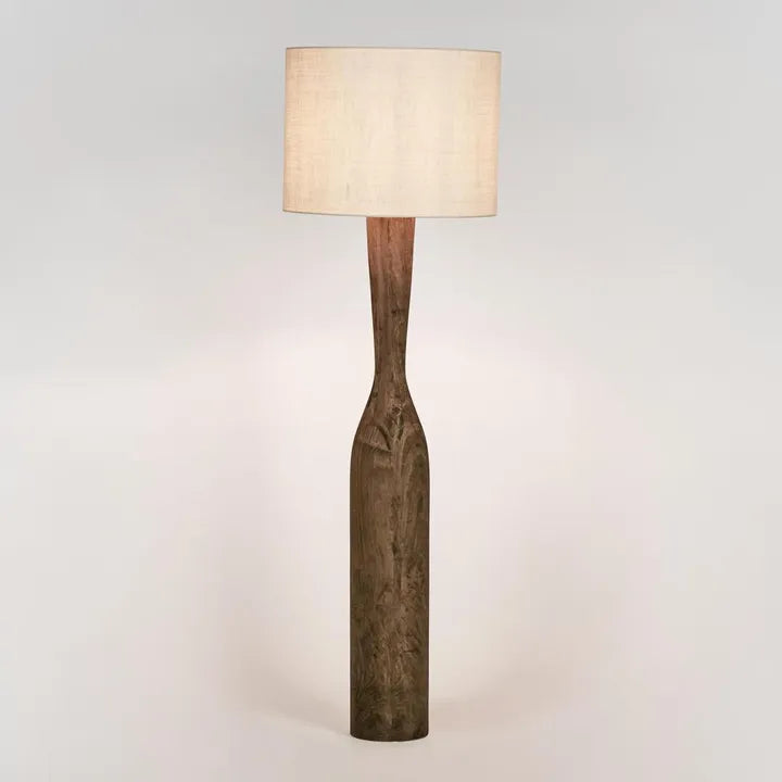 Callum Timber Floor Lamp Base With Shade Floor Lamp