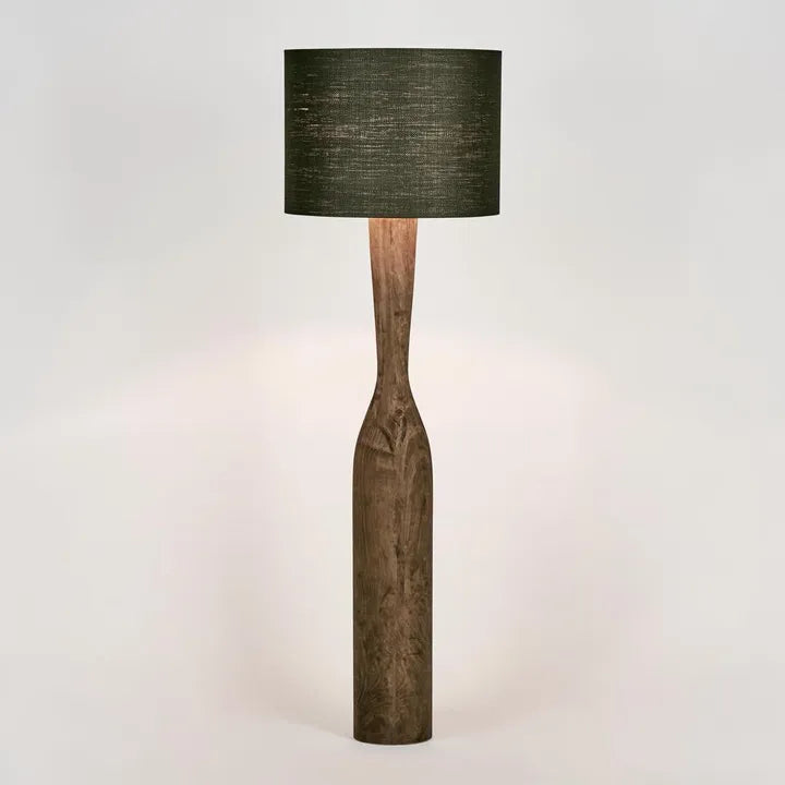 Callum Timber Floor Lamp Base With Shade Floor Lamp