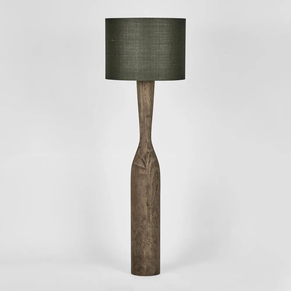 Callum Timber Floor Lamp Base With Shade Black Floor Lamp
