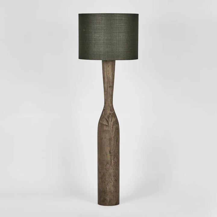 Callum Timber Floor Lamp Base With Shade Black Floor Lamp