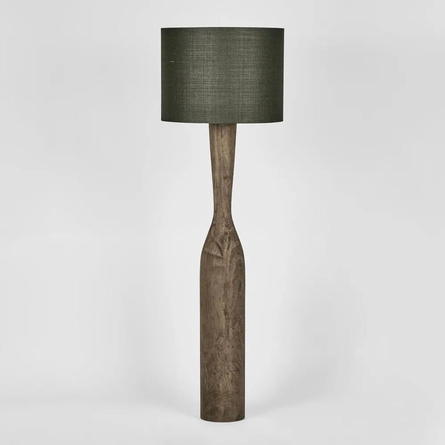 Callum Timber Floor Lamp Base With Shade Black Floor Lamp