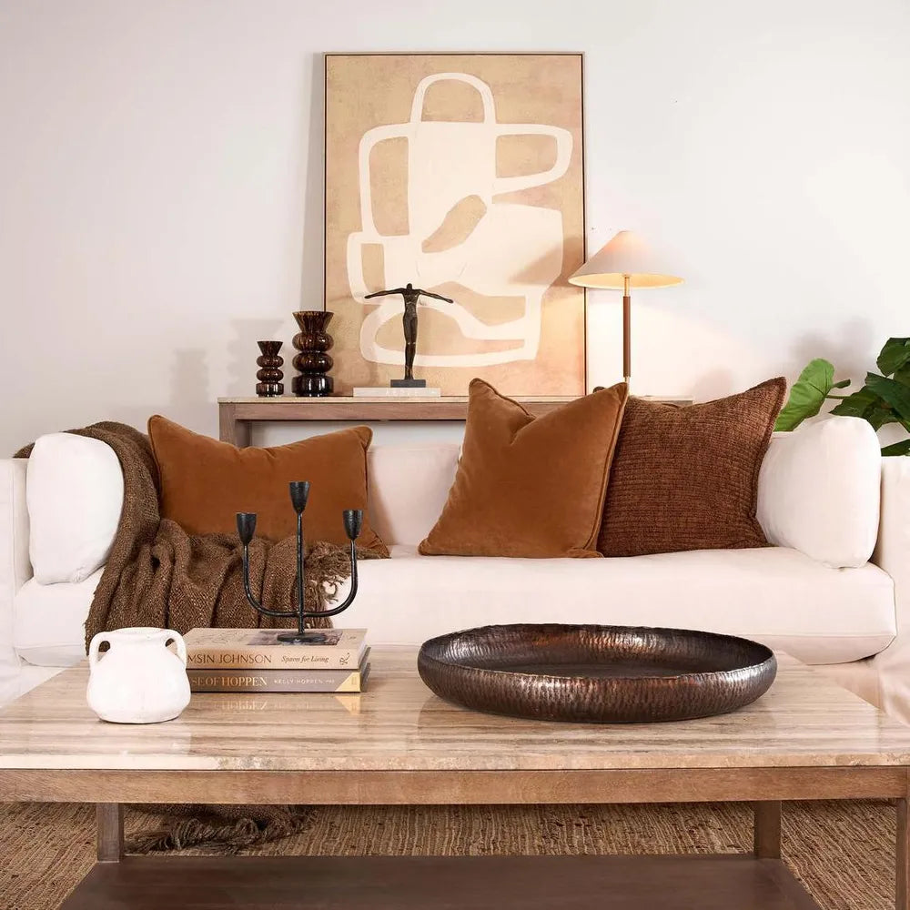Huntley Leather & Brass Table Lamp & Shade TABLE LAMP