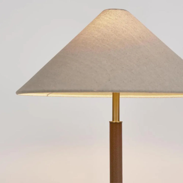Huntley Leather & Brass Table Lamp & Shade TABLE LAMP