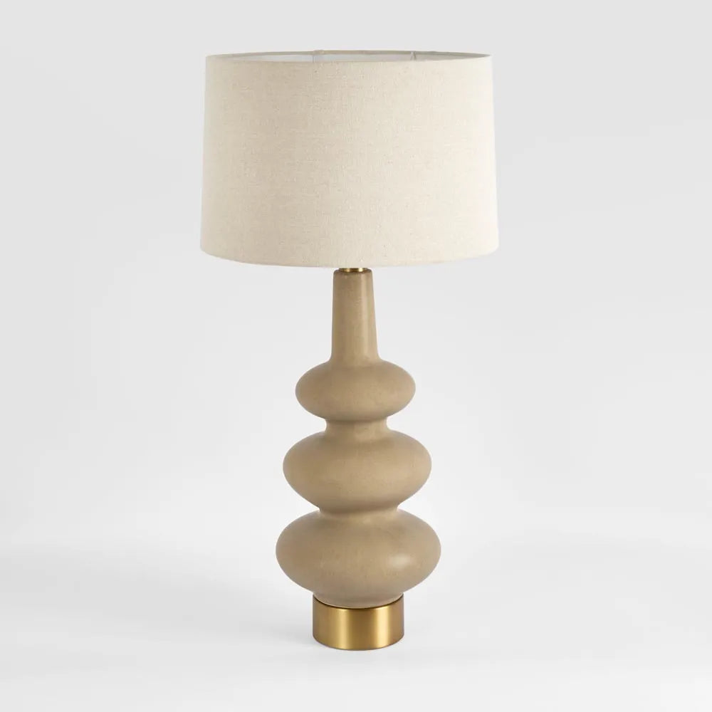 Linden Sandstone Table Lamp & Linen Shade TABLE LAMP