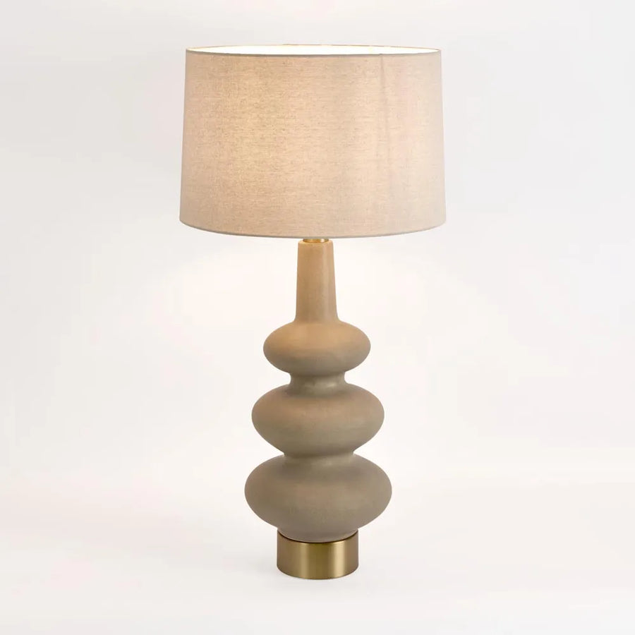 Linden Sandstone Table Lamp & Linen Shade TABLE LAMP