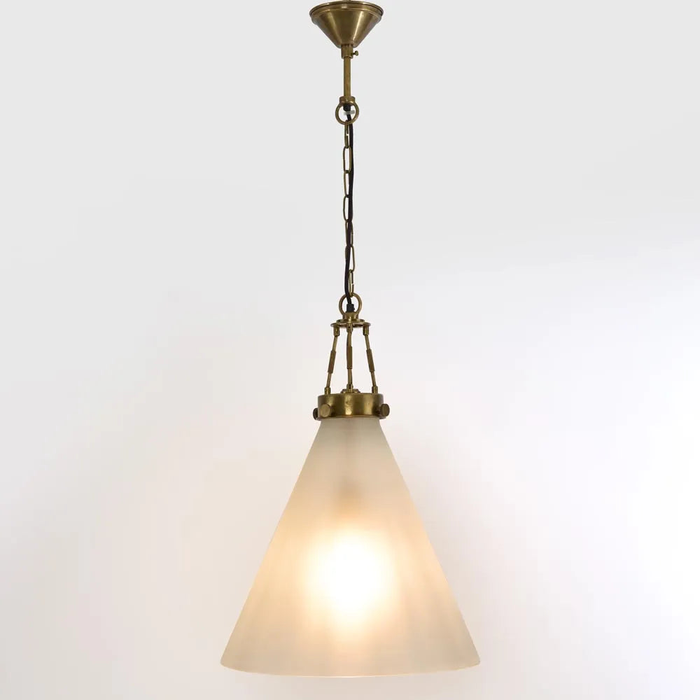 Gadsden Ceiling Pendant Large with Frosted Glass Pendant
