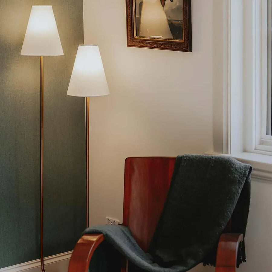 Aspen Floor Lamp Antique Brass Floor Lamp