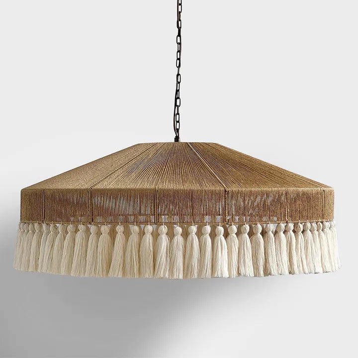 Arignon Raffia Peper and Cotton Ceiling Pendant Large Pendant
