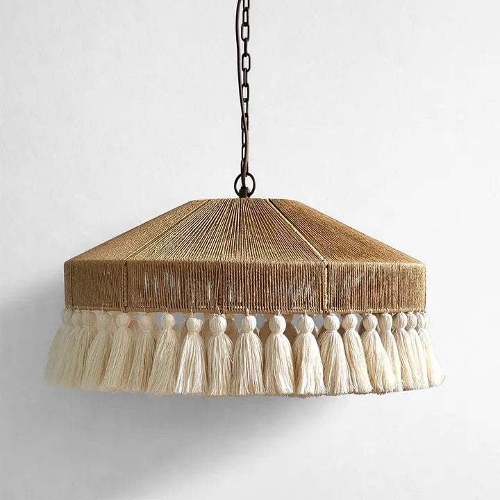 Arignon Raffia Peper and Cotton Ceiling Pendant Small Pendant