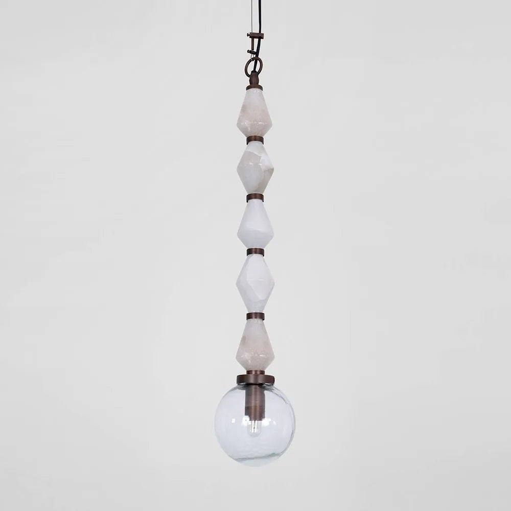 Sea Mist Stone Beads Ceiling Pendant Pendant