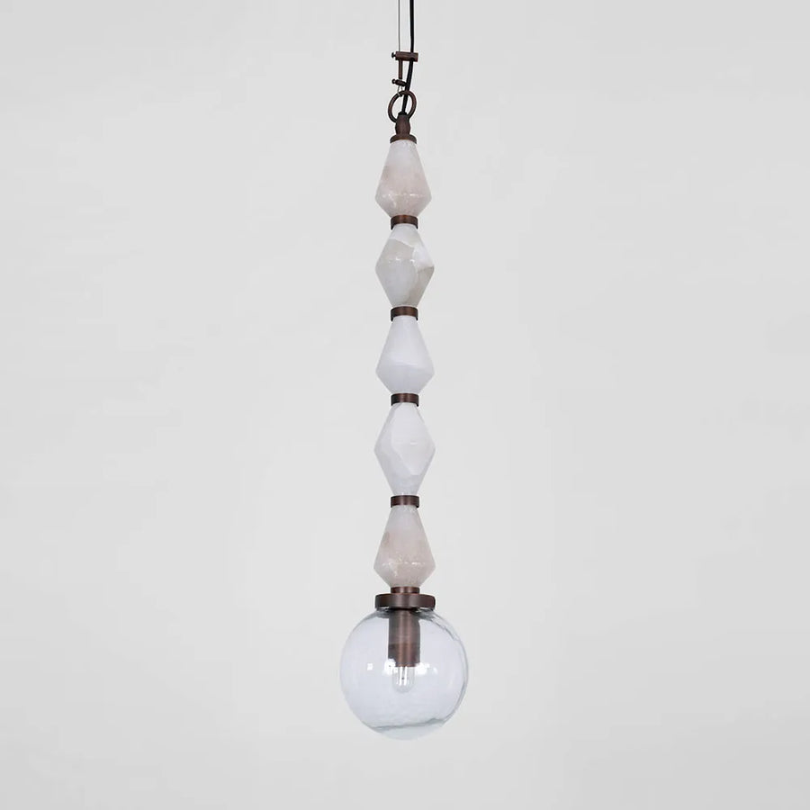 Sea Mist Stone Beads Ceiling Pendant Pendant