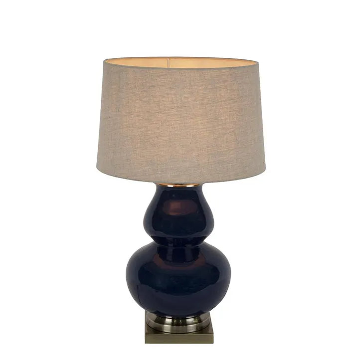 Matisse Ceramic Midnight Blue Table Lamp & Shade TABLE LAMP