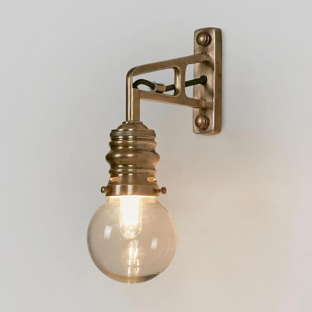 Carlton Outdoor Wall Light Antique Brass WALL LIGHT