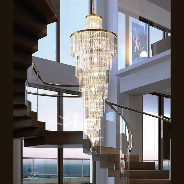 Chanel-L-BK Spiral Chandelier - 700x2000 Chandelier