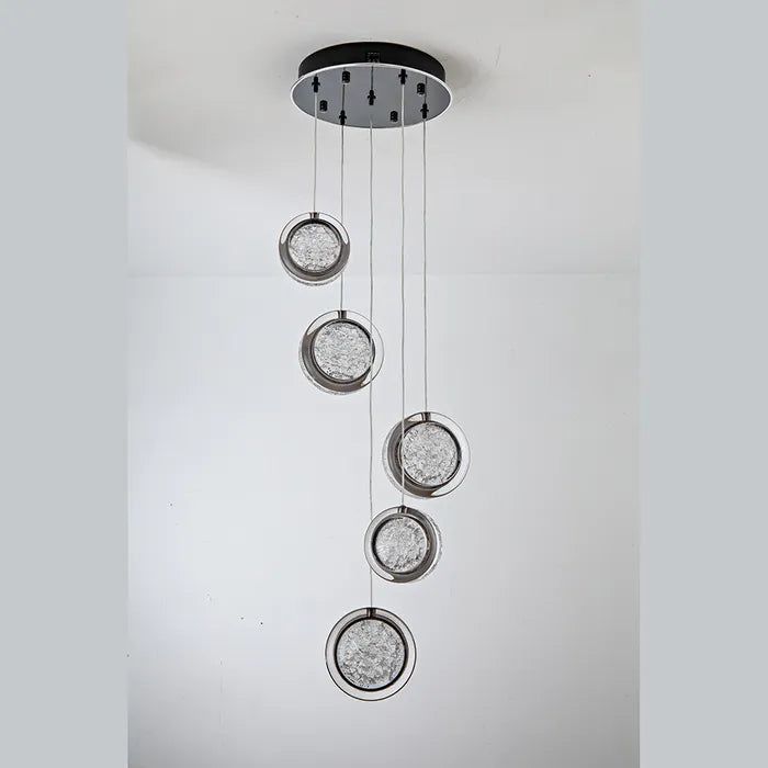 Yoyo-5 Light Round Base Pendant