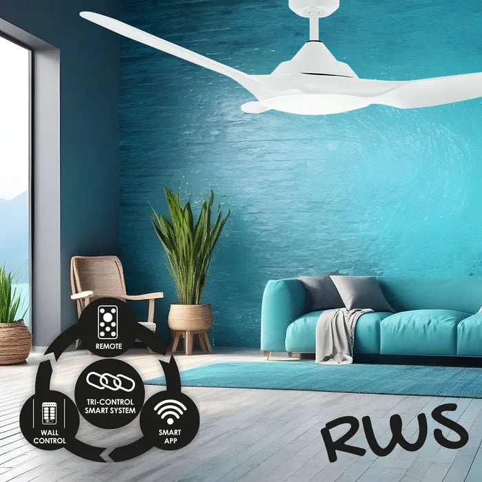 Raven RWS DC Ceiling Fan Black/White Ceiling Fan