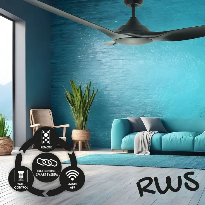 Raven RWS DC Ceiling Fan Black/White Ceiling Fan