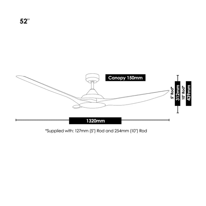 Raven RWS DC Ceiling Fan Walnut Ceiling Fan