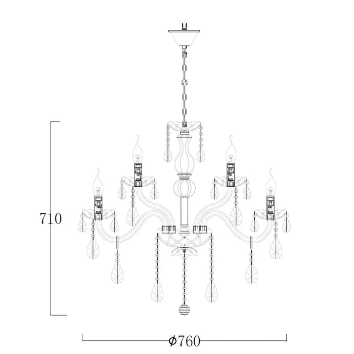 Bromley Crystal Chandelier - 18 Light Chandelier