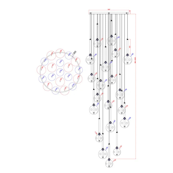 Meteor 20 Light Pendant - Round Pendant