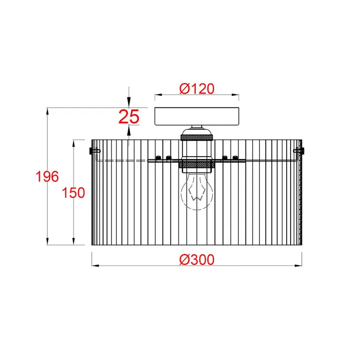Medici 300mm/400mm Round Glass CTC - Gold