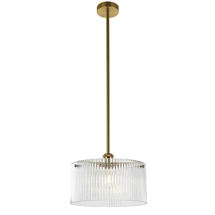 Medici 300mm Round Glass Pendant - Gold