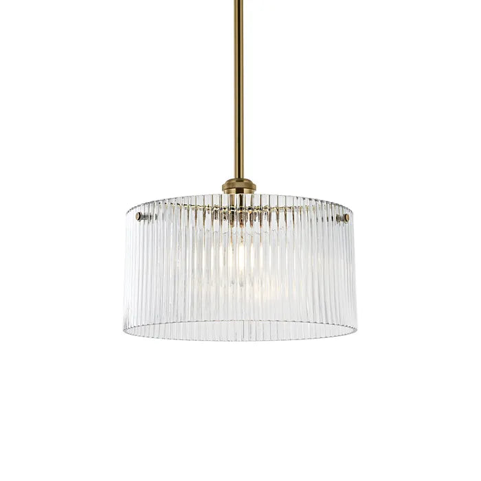 Medici 300mm Round Glass Pendant - Gold