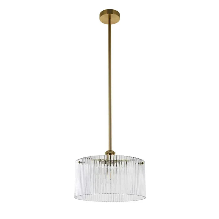 Medici 300mm Round Glass Pendant - Gold