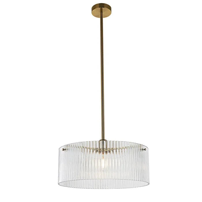 Medici 300mm Round Glass Pendant - Gold