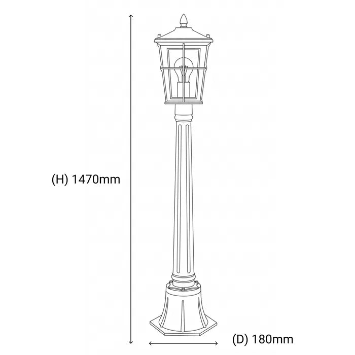Eden Exterior Post Light - Small - 1420