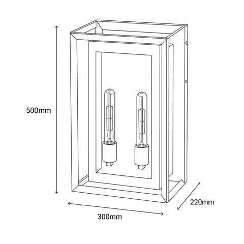 Kirby 2 Exterior Wall Light - Large