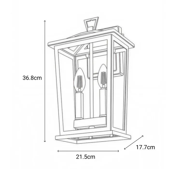 Trinity W2 Exterior Wall Light - Medium WALL LIGHT
