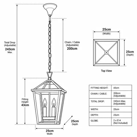 Trinity P2 IP44 Pendant Light