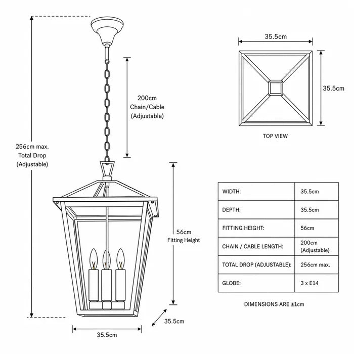 Trinity P3 IP44 Pendant Light