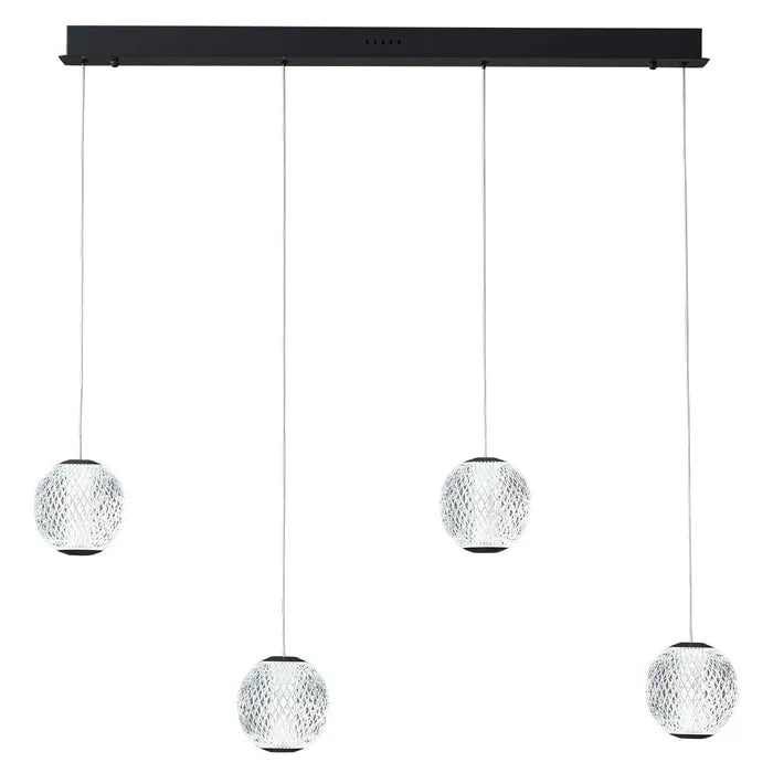 Langdon-4 light Bar Black Pendant