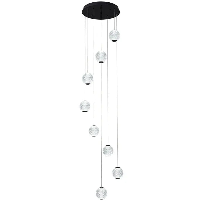 Langdon-8 Light Pendant Black Pendant