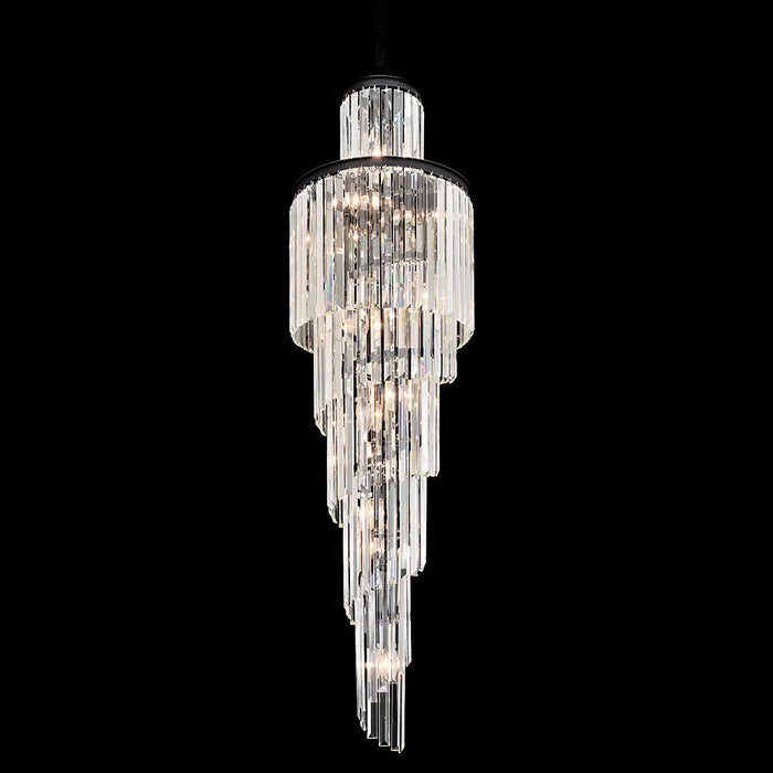 Chanel-S-BK Spiral Chandelier - 400x1300 Chandelier