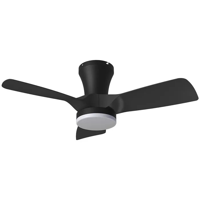 Kiwi 32" ABS 3 Blade DC Ceiling Fan with Remote and optional LED Light Black Ceiling Fan