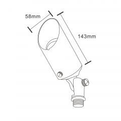 Brass Directional Sportlight PSL2300WB