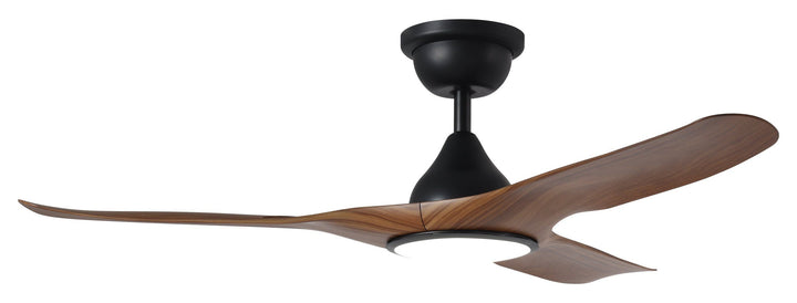 TAHITI 52/72 DC Outdoor ceiling fan with LED Light IP66 -Black Teak