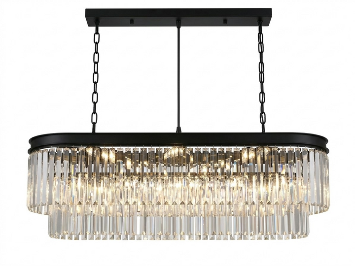 Florence 12 lights Rectangular Crystal pendant Pendant