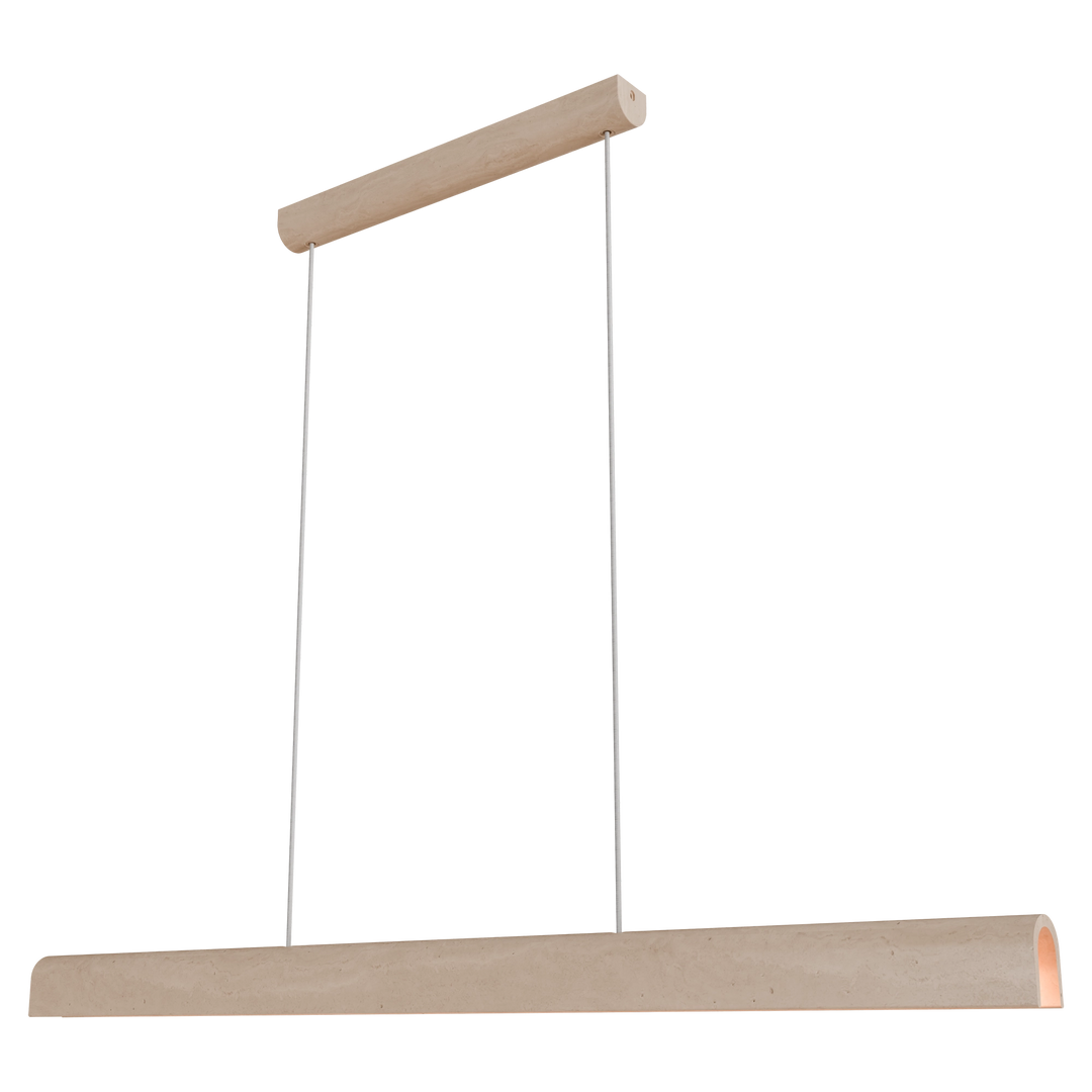 Calibo Inspire Crafted Travertine Tricolour LED Linear Pendant - Beige Pendant