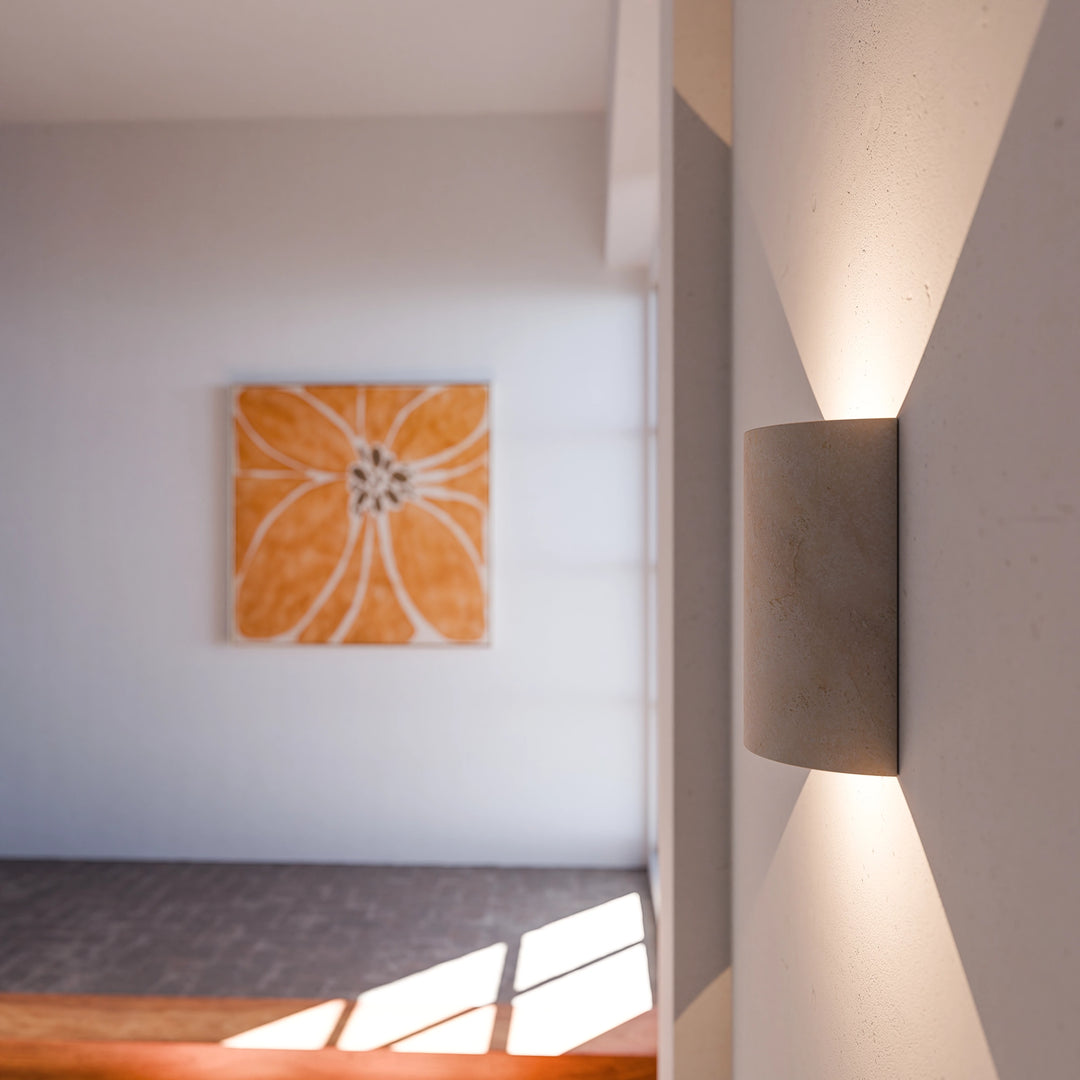 Calibo Inspire Crafted Travertine Up/Down Indoor Wall Light - Beige WALL LIGHT
