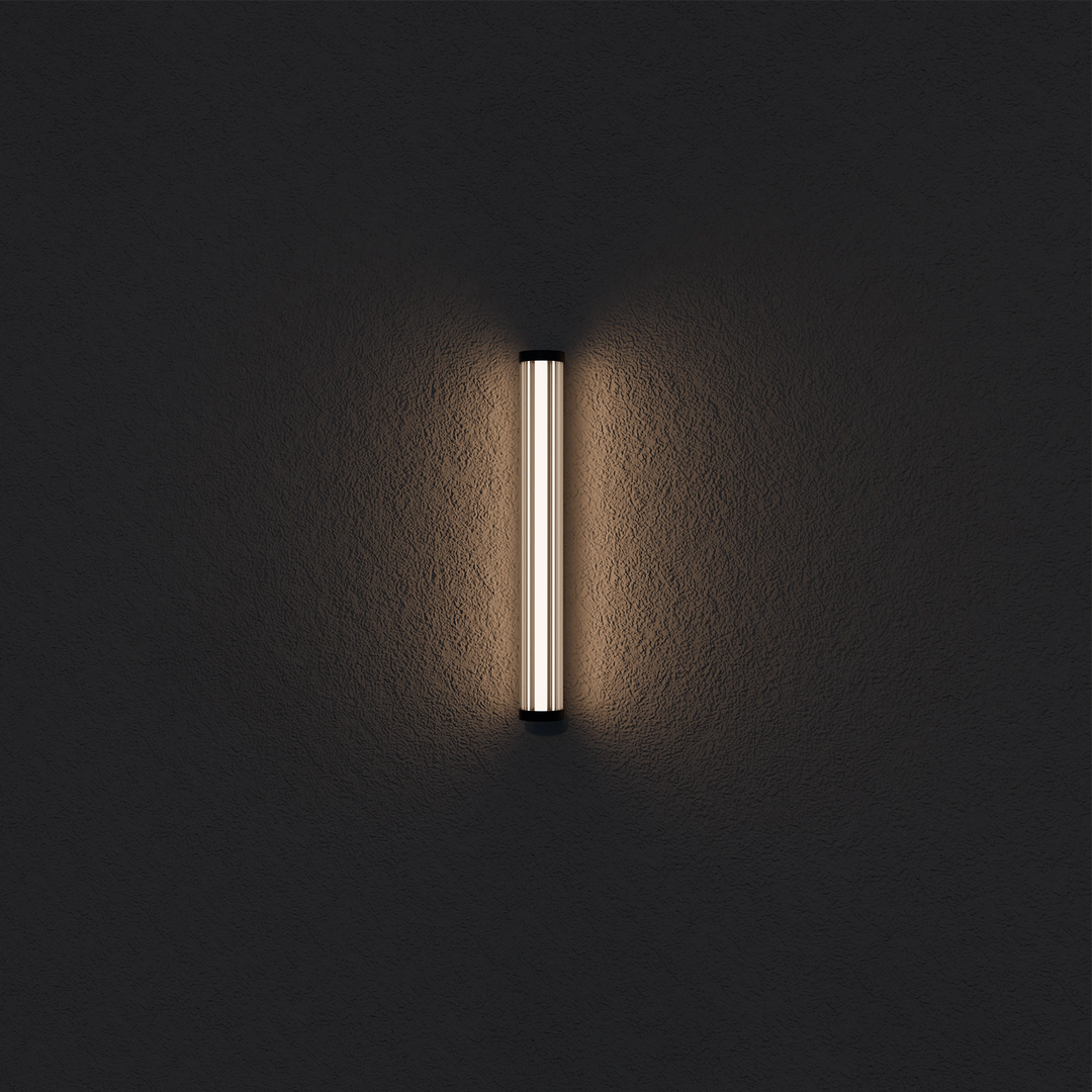 Calibo Junco Vertical Slimline Tubular 3CCT LED Exterior Wall Light