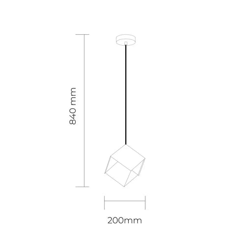 KUBO Glass Pendant Light in Gold or Black Pendant