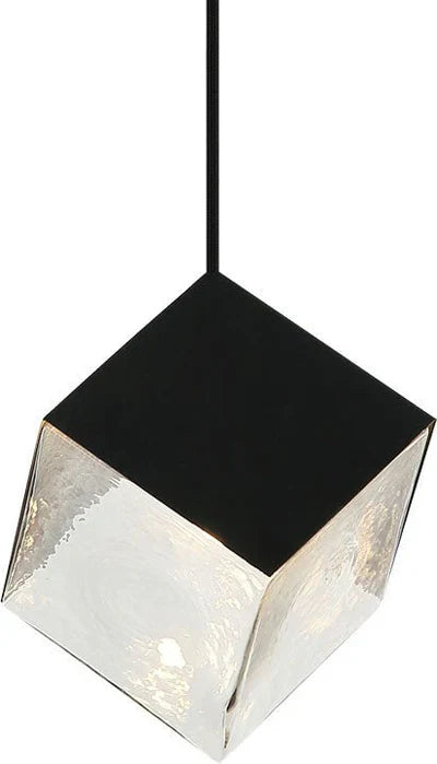 KUBO Glass Pendant Light in Gold or Black Gold Pendant